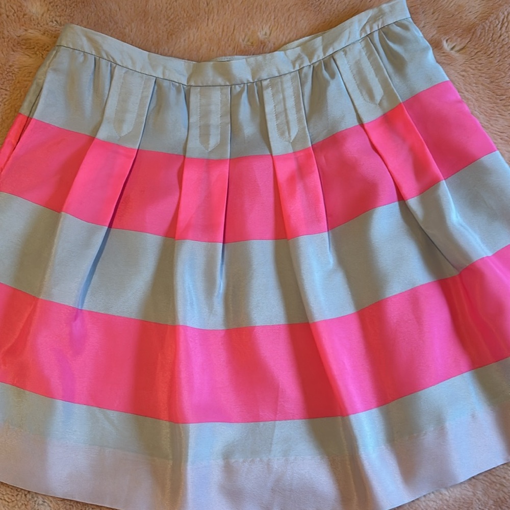 J. Crew Vibrant Pink and Gray Skirt, Size 4, worn once! Gorgeous!!!